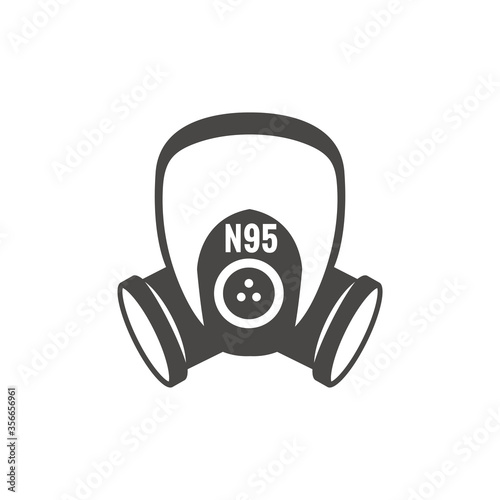 N95 facemask ppe face mask icon set - respiratory face masks