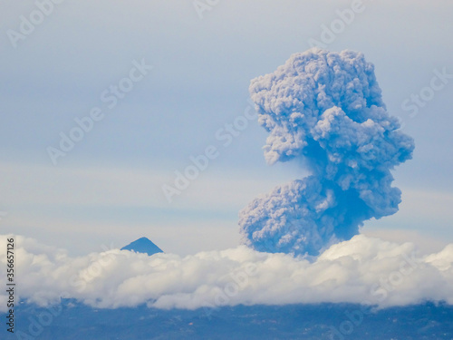 ruption of Volcano Santiaguito in Guatemala, Central America photo