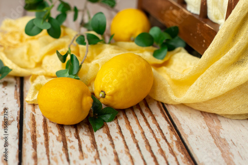 background texture with lemons. lemons on a wooden background