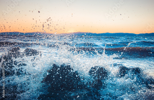 Fototapeta Naklejka Na Ścianę i Meble -  water splash in the sea