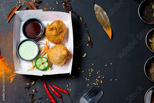 Photography Indian food and spicy spices, stylish photos for the menu