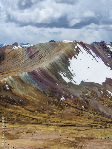 Colourful Rainbow Mountain Palcoyo In Peru, South America