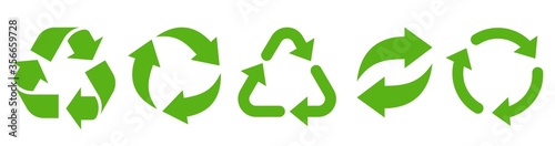 Big set of Recycle icon. Recycle Recycling symbol. Vector illustration. Isolated on white background. Set of biodegradable recyclable plastic free package icon
