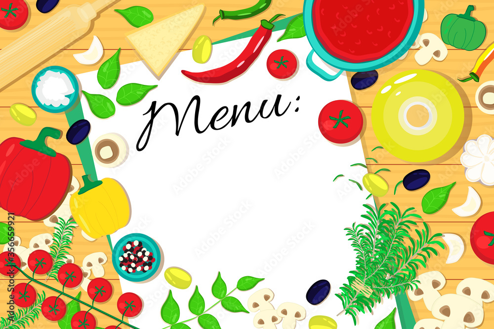 Fototapeta premium Menu list vector