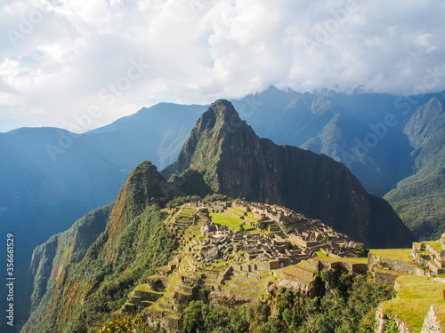 The Ancient City Of Machu Picchu On Beautiful Sunny Day