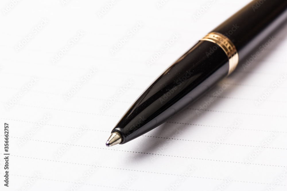 Parker pen on white background. Business concept Parker pen on white background. Business concept
