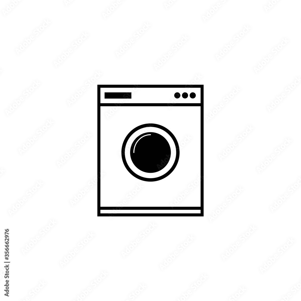 Washing machine sign on a white background eps ten