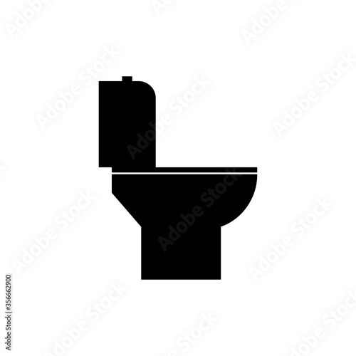 Toilet icon side view sign eps ten