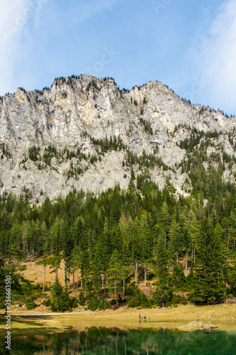 The Green Waters Of The Gruener See In Austria in the Alps