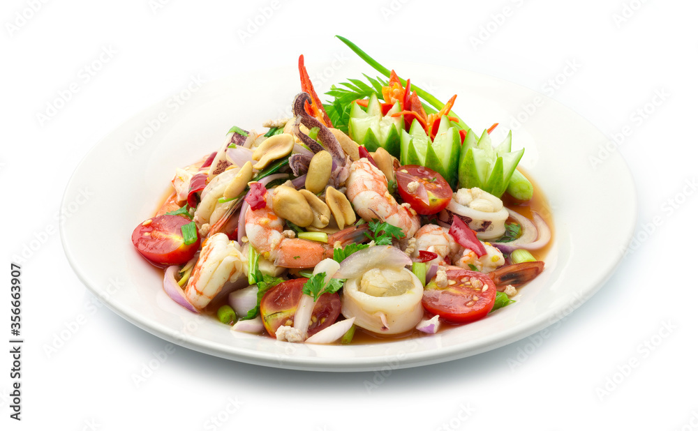 Spicy Salad Squids with Shrimp Seafood ingredient Spicy Salad Squids with Shrimp Seafood ingredient