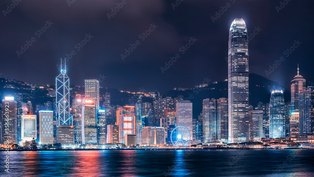 Obraz premium Victoria harbor in Hong Kong