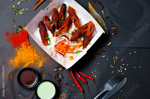 Photography Indian food and spicy spices, stylish photos for the menu