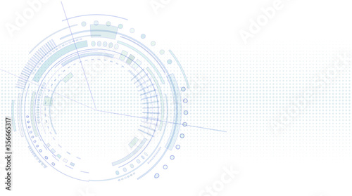 abstract technology circle on white background
