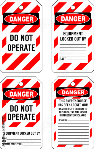 lock tag locked safety danger lockout do not operate