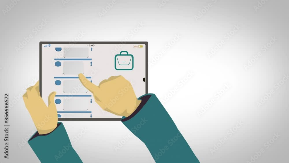 Hand holding an ipad with speech bubbles on the screen over white background. Hand holding an ipad with speech bubbles on the screen over white background.