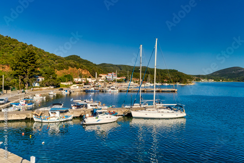 Aerial view of Porto Koufo on the Sithonia peninsula, in the Chalkidiki , Greece.