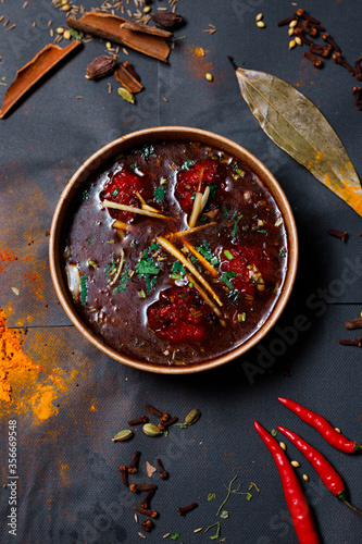 Photography Indian food and spicy spices, stylish photos for the menu