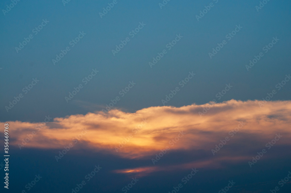 Blue sky and evening cloud background material
