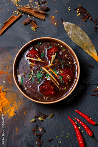 Photography Indian food and spicy spices, stylish photos for the menu