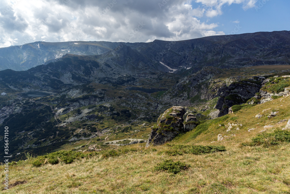 Landscape of Rila Mountan near The Seven Rila Lakes, Bulgaria