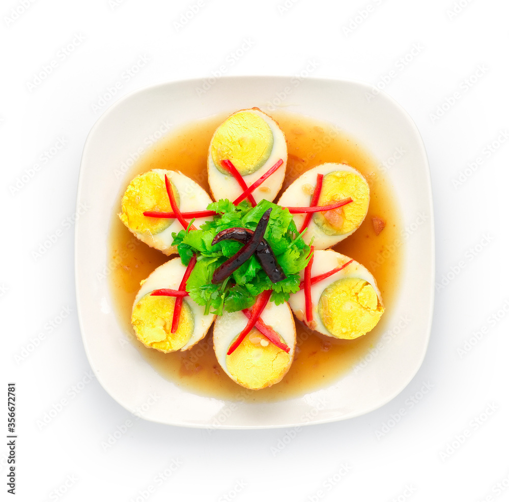 Fried Boiled Eggs in Sweet Tamarind Sauce Fried Boiled Eggs in Sweet Tamarind Sauce