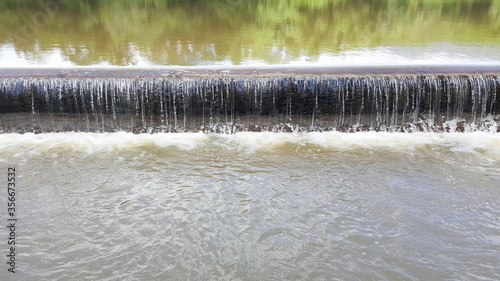 weir  check dam at canal thailand