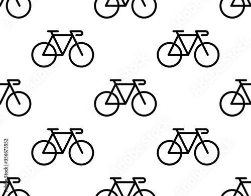 Bicycle seamless pattern. Vector repeat of bicycle seamless for any web design