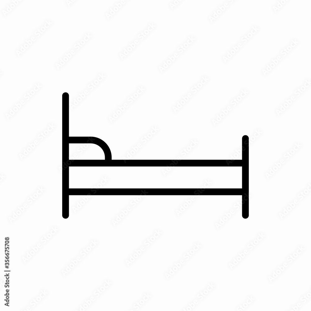 Outline bed icon.Bed vector illustration. Symbol for web and mobile Outline bed icon.Bed vector illustration. Symbol for web and mobile