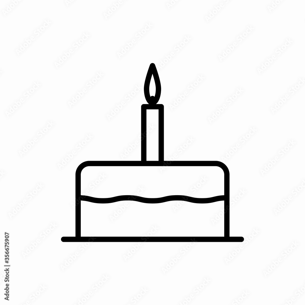 Outline birthday cake icon.Birthday cake vector illustration. Symbol for web and mobile Outline birthday cake icon.Birthday cake vector illustration. Symbol for web and mobile