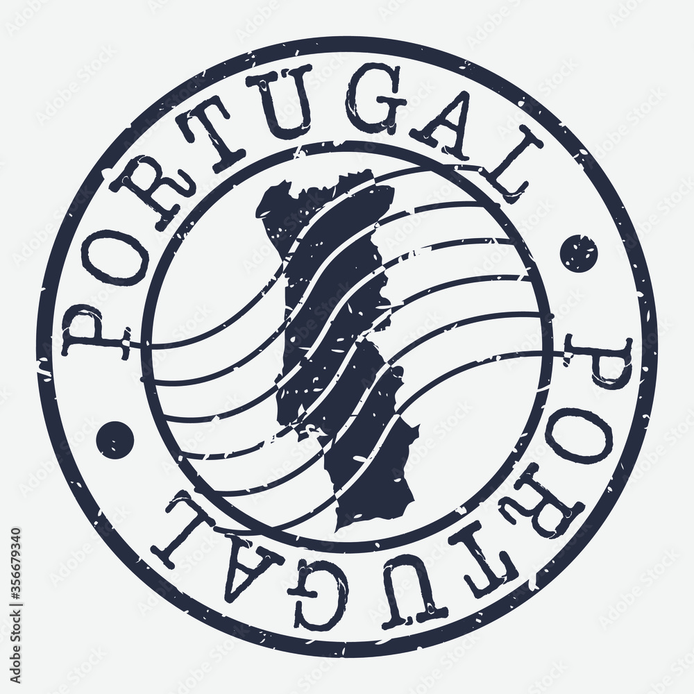 Portugal Stamp Postal. Map Silhouette Seal. Passport Round Design. Vector  Icon. Design Retro Travel. Stock Vector | Adobe Stock