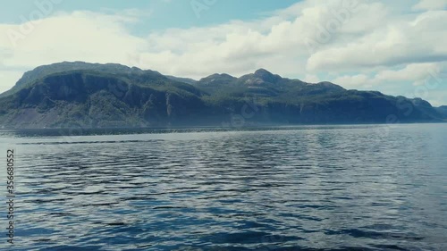 Wallpaper Mural Scenery view of Lysefjord with fishing boat in the summer of Norway Torontodigital.ca