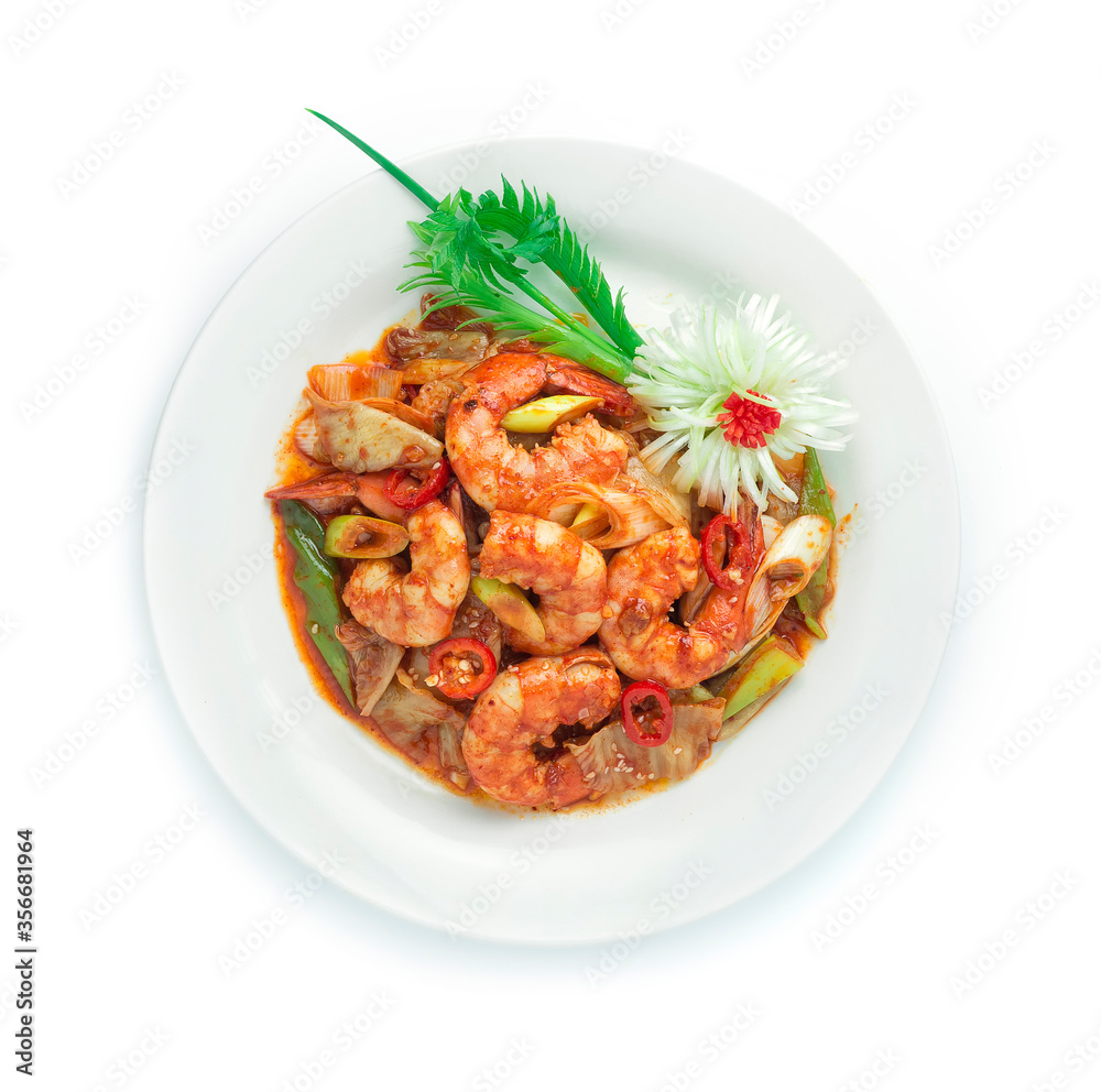 Kimchi Stir Fried with Shrimps Korean Food Style Kimchi Stir Fried with Shrimps Korean Food Style