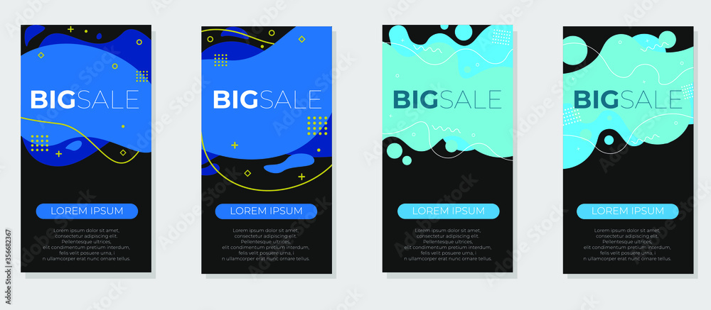 Modern liquid element. Fluid abstract background vector for flyer, futuristic flyer template. 