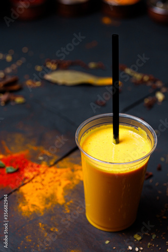 Canvas Print Indian food and spicy spices, stylish photos for the menu