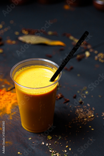 Canvas Print Indian food and spicy spices, stylish photos for the menu