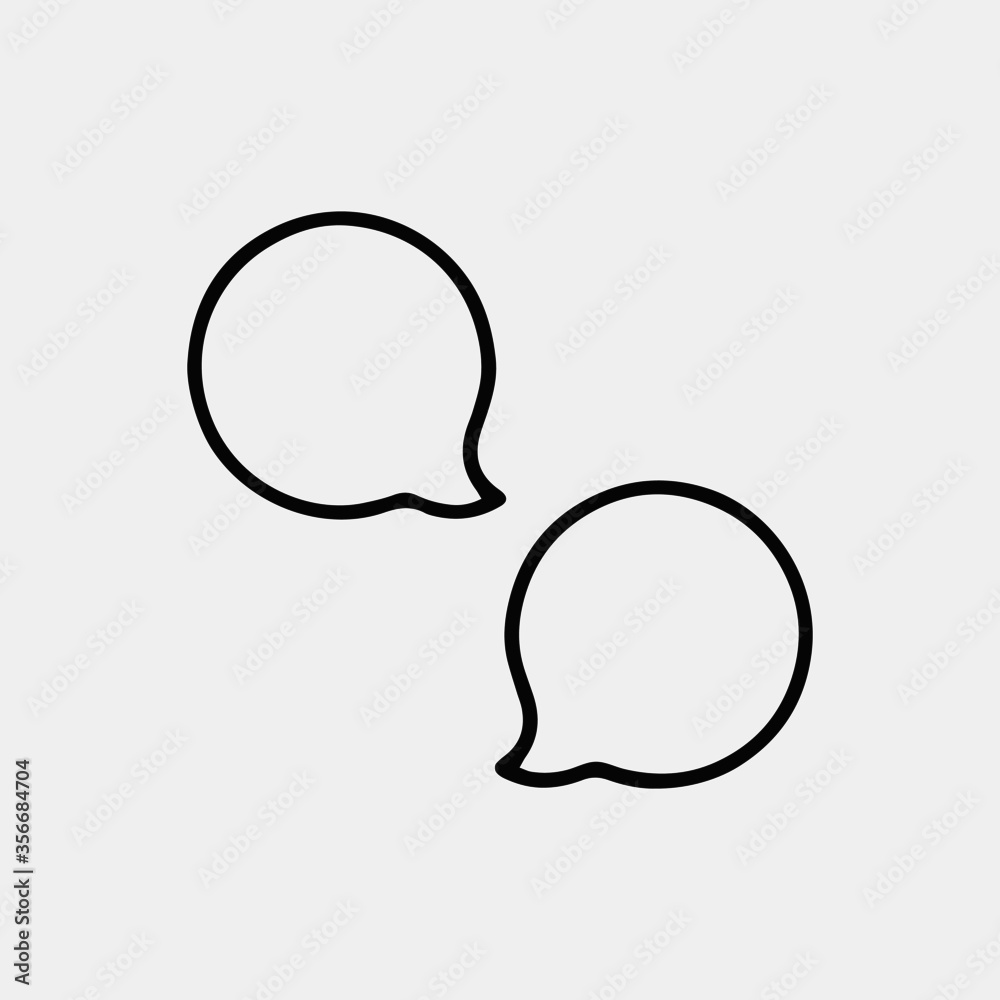 Speech balloon single vector icon illusion Speech balloon single vector icon illusion