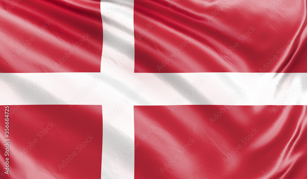 Obraz premium Banner. Realistic flag. Waving flag of the country of the European Union. 3d illustration