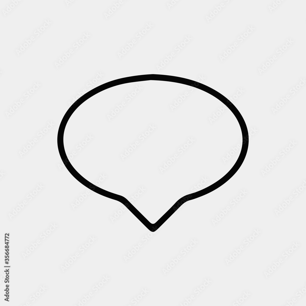 Speech balloon single vector icon illusion Speech balloon single vector icon illusion