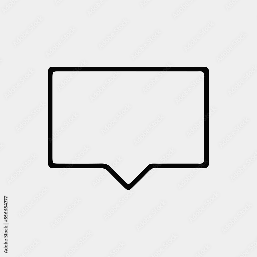 Speech balloon single vector icon illusion Speech balloon single vector icon illusion