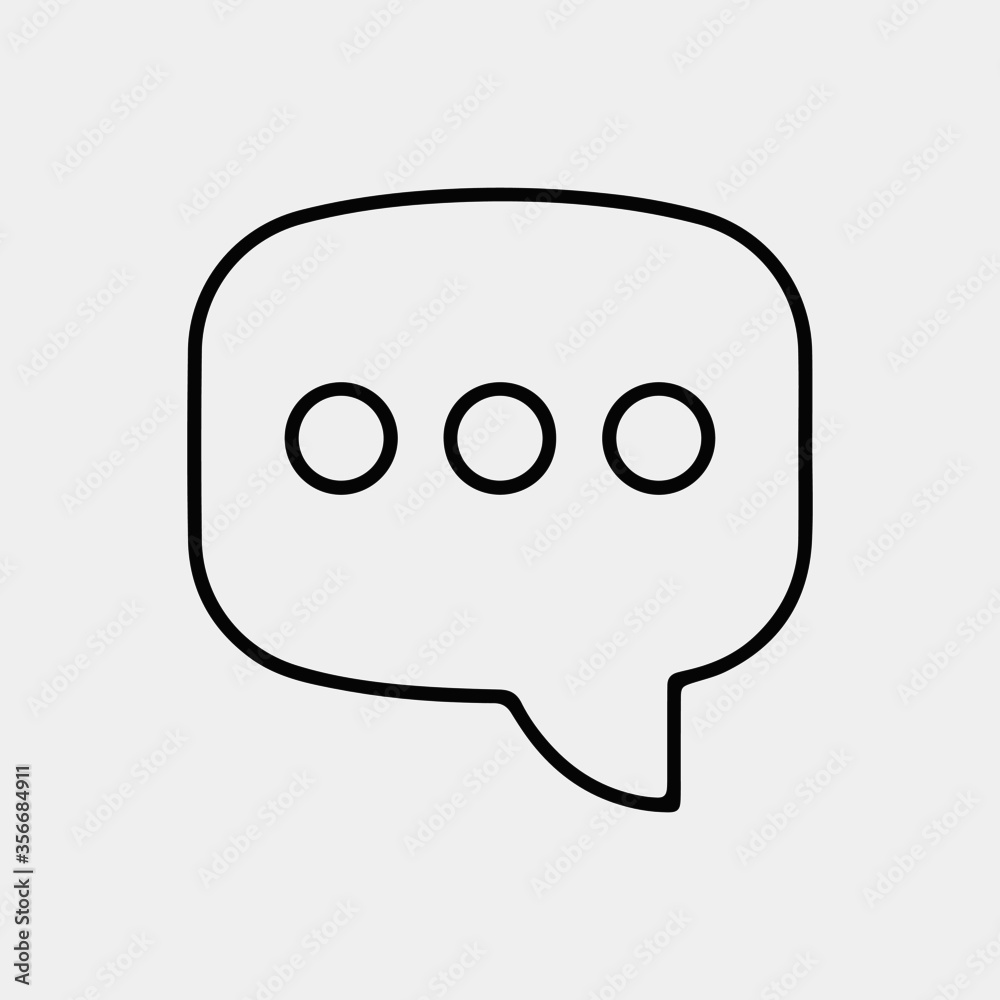 Speech balloon single vector icon illusion Speech balloon single vector icon illusion