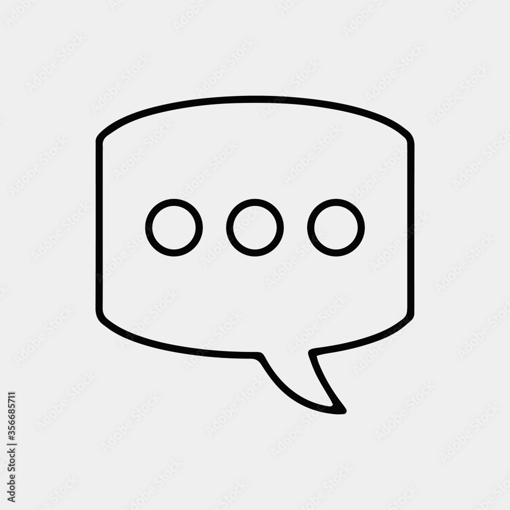 Speech balloon single vector icon illusion Speech balloon single vector icon illusion