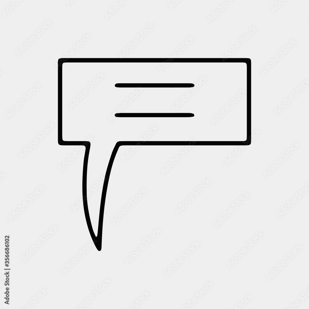 Speech balloon single vector icon illusion Speech balloon single vector icon illusion