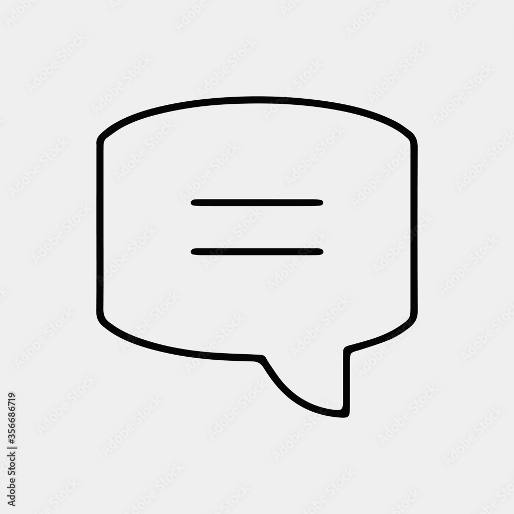 Speech balloon single vector icon illusion Speech balloon single vector icon illusion