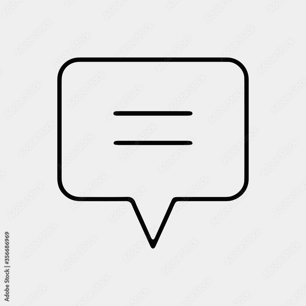 Speech balloon single vector icon illusion Speech balloon single vector icon illusion