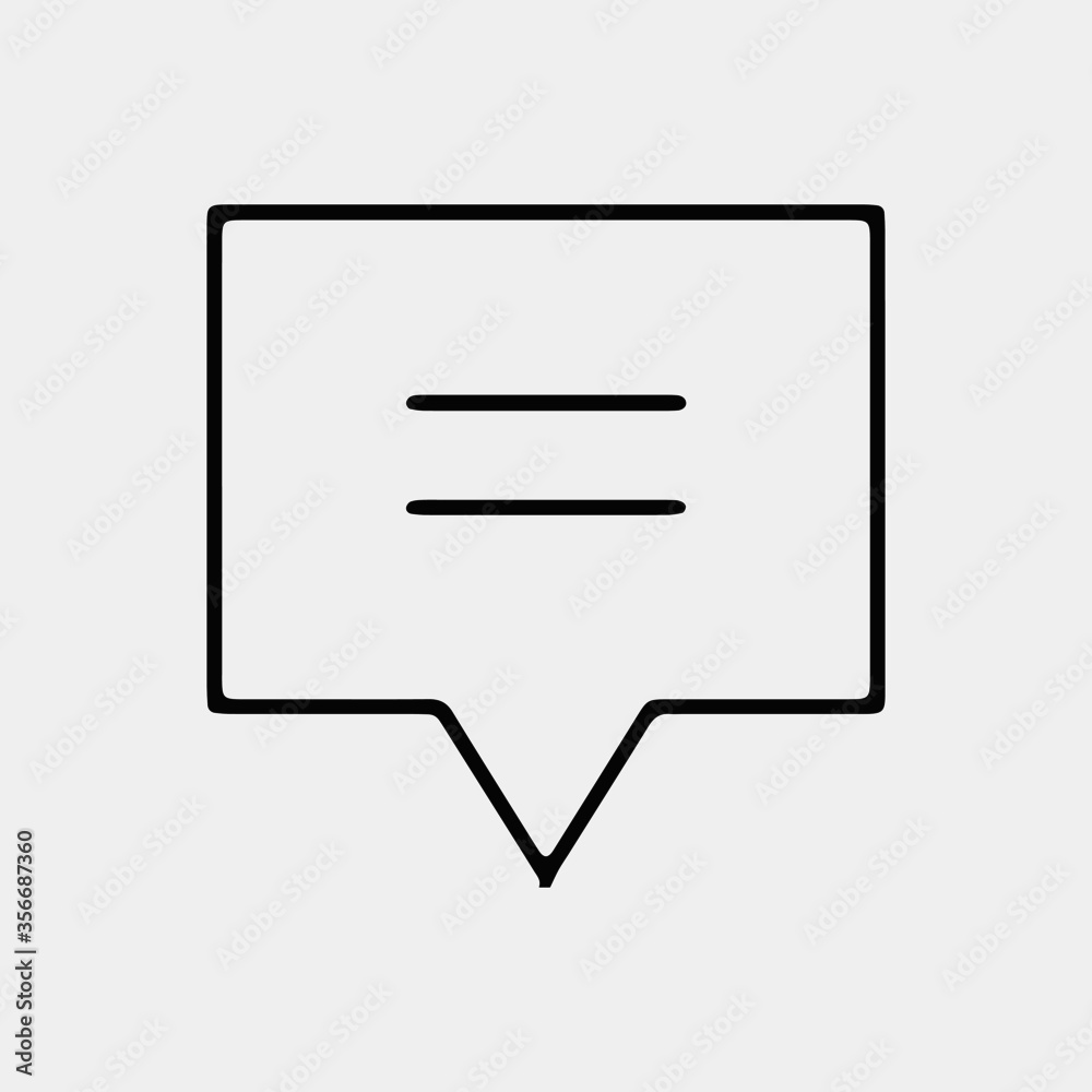 Speech balloon single vector icon illusion Speech balloon single vector icon illusion