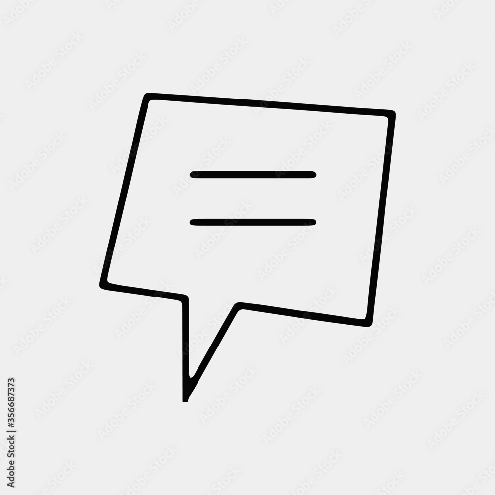 Speech balloon single vector icon illusion Speech balloon single vector icon illusion
