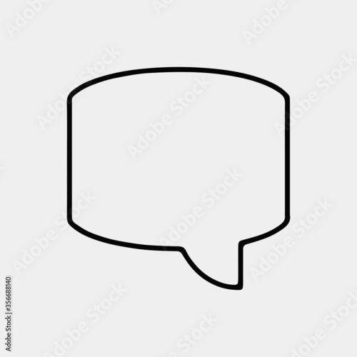 Speech balloon single vector icon illusion 