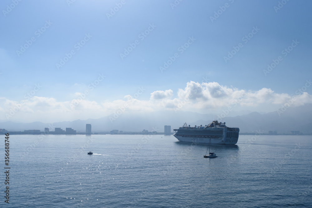 cruise ship in the sea, Puerto Vallarta
