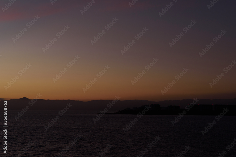 sunset over the sea, Puerto Vallarta