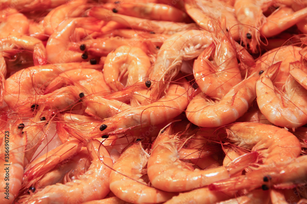 Shrimp at fish market background Shrimp at fish market background